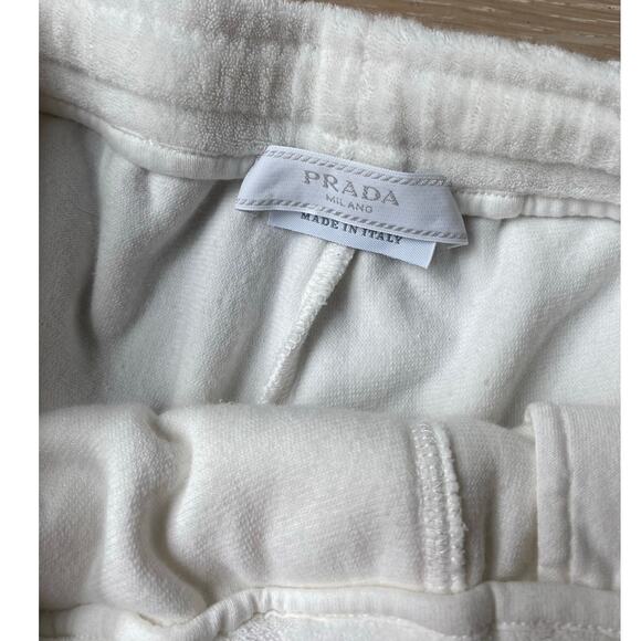 Prada Terry Cloth Shorts Mens Medium Triangle Plaque - Picture 4 of 6